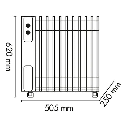 800W / 2500W Oil Radiator Heater – ARGO Warm 11-BK