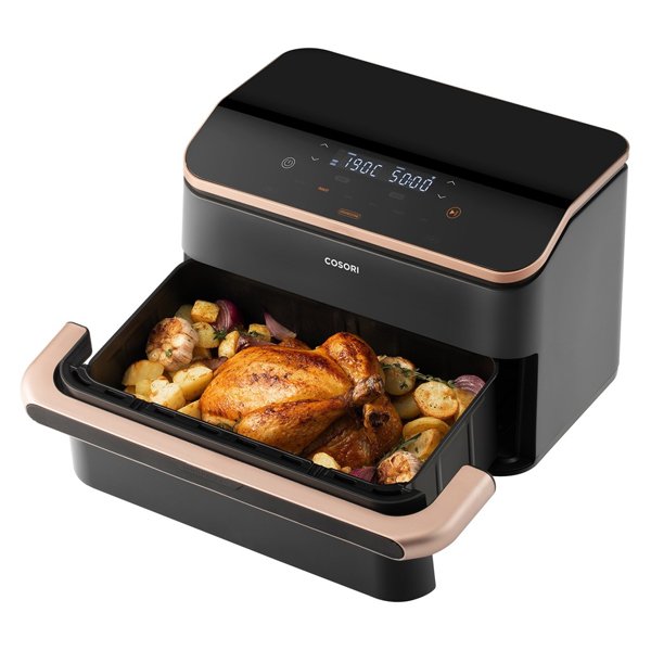 Cosori Dual Blaze TwinFry 10L Air Fryer – 2800W, Black/Rose Gold