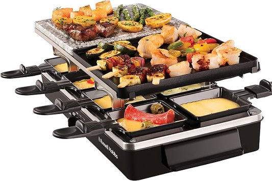 3 in 1, Party Grill, Multi Raclette, 1400W, Serves for 8*Persons, Black