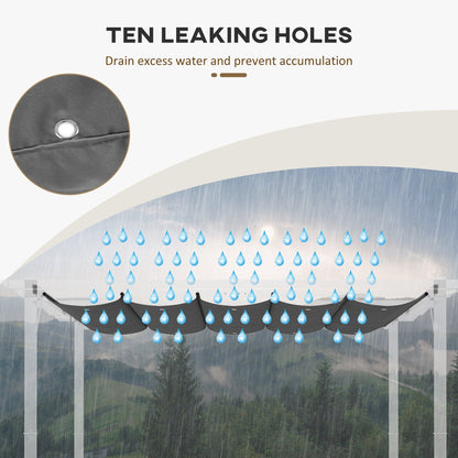 3x3m Garden Gazebo Replacement Canopy with 10 Holes, Polyester Cover, Grey