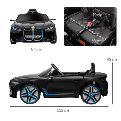 BMW - Electric Car for Children 3-6 Years with BMW License with Remote Control, Box and Headlights, 115x67x45 cm, Black