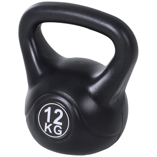 Kettlebell 12kg PVC for Sports and Fitness with Sand and Smooth Anti-chafing Handle