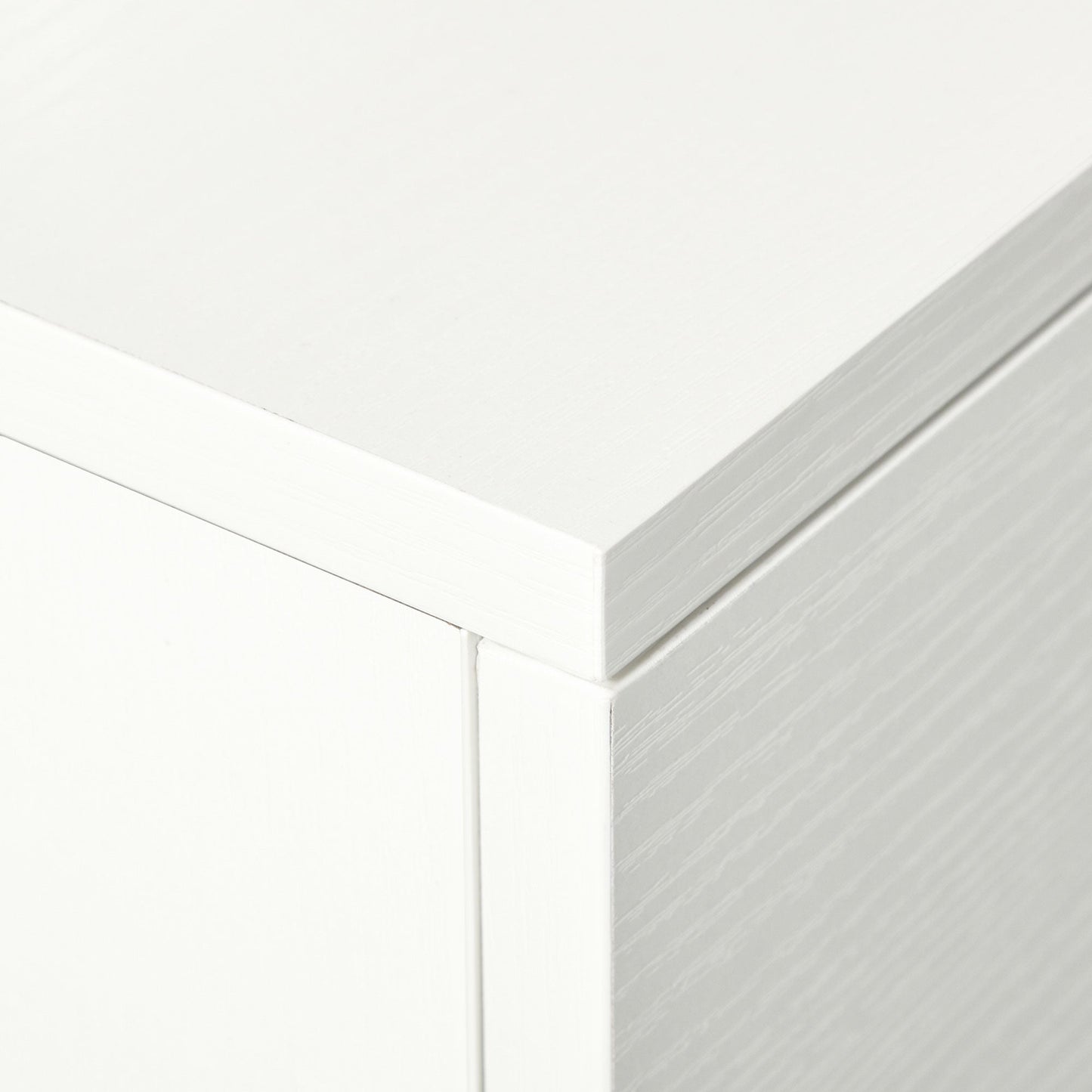 Space-Saving Desk Table for Bedroom and Office, Writing Desk with Drawers and Wheels, Double or Single Workstation, 100x36x88cm, White