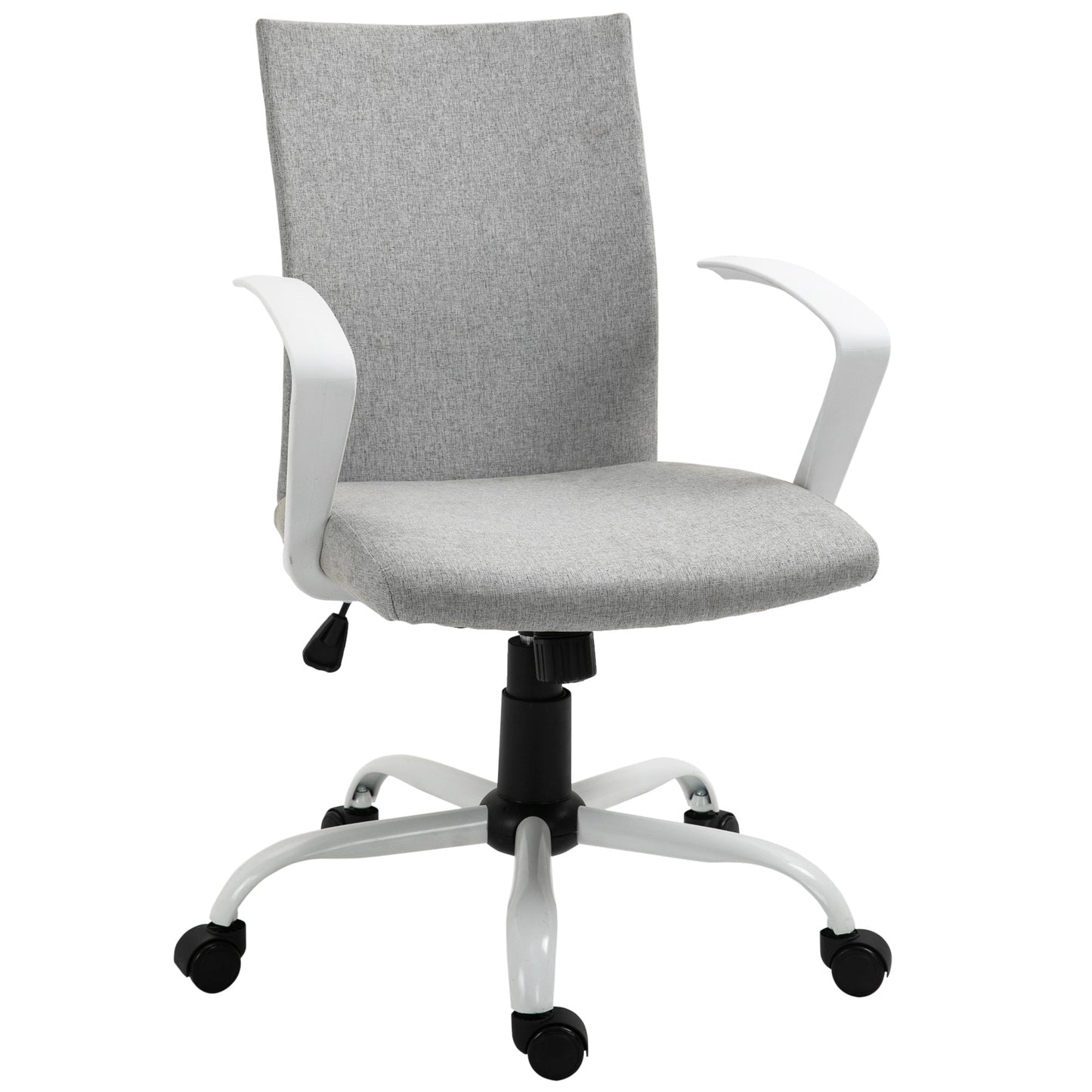 Ergonomic and swivel from office chair, adjustable height in Grey fabric, 61x61x89-99cm