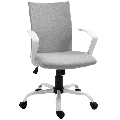 Ergonomic and swivel from office chair, adjustable height in Grey fabric, 61x61x89-99cm