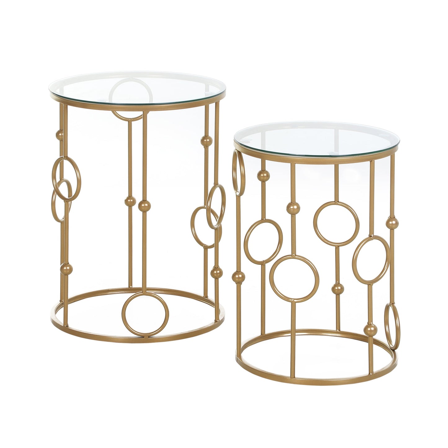 DOLCE | Set of 2 Elegant Coffee Tables | φ41x57cm & φ36x51cm