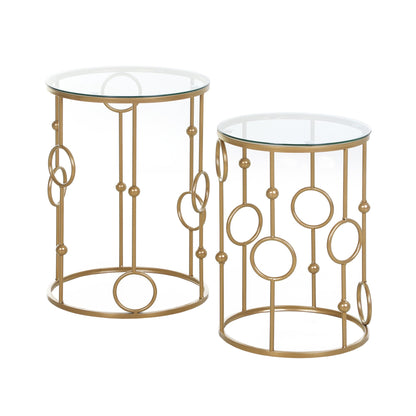 DOLCE | Set of 2 Elegant Coffee Tables | φ41x57cm & φ36x51cm