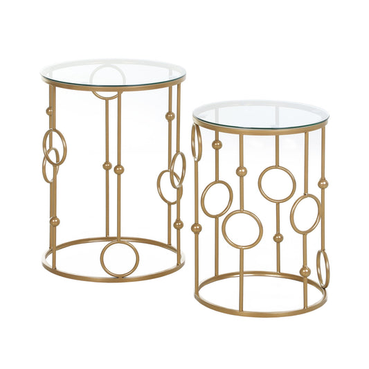 DOLCE | Set of 2 Elegant Coffee Tables | φ41x57cm & φ36x51cm