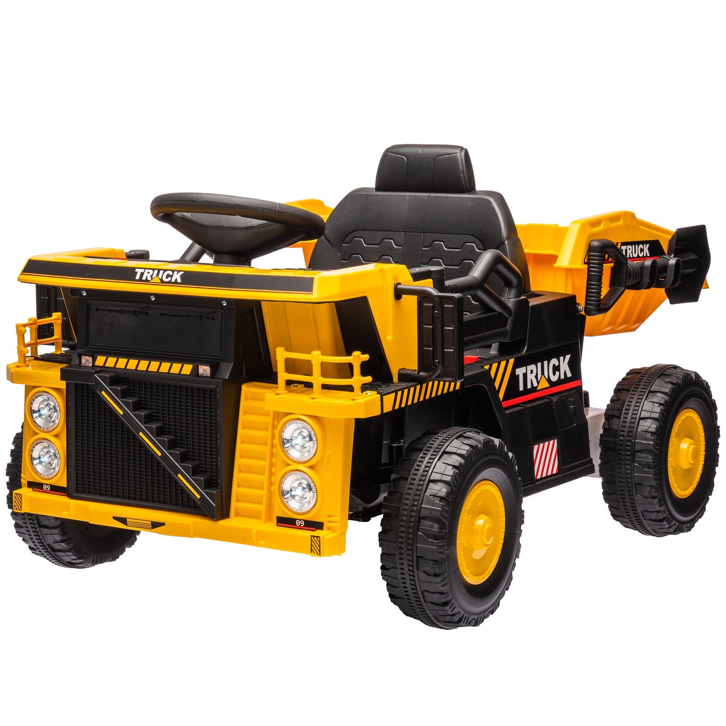 Truck for Children 3-5 Years with 12V Engine, Electric Car for Children with Music and Headlights, Yellow