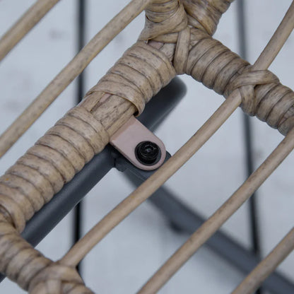 Boho Style PE Rattan Garden Furniture Set with 2 Armchairs, Sofa and Coffee Table