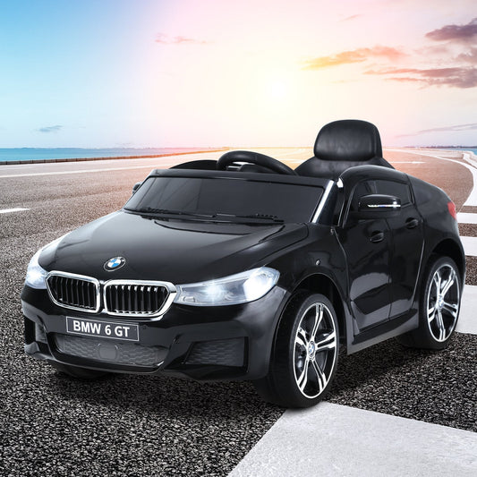 BMW 6GT 6V Electric Ride-On Toy Car, Remote Control Car with Music and LED Headlights, MP3 Player, Horn, 106 x 64 x 51 cm, Black