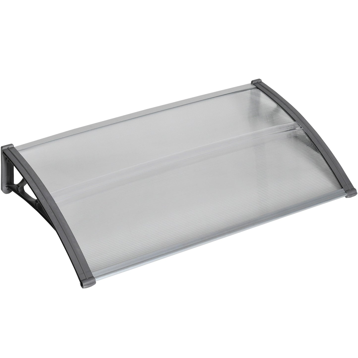 Modern Canopy in Polycarbonate, Aluminum and PP for Balconies, Windows and Doors, 110x60x18 cm