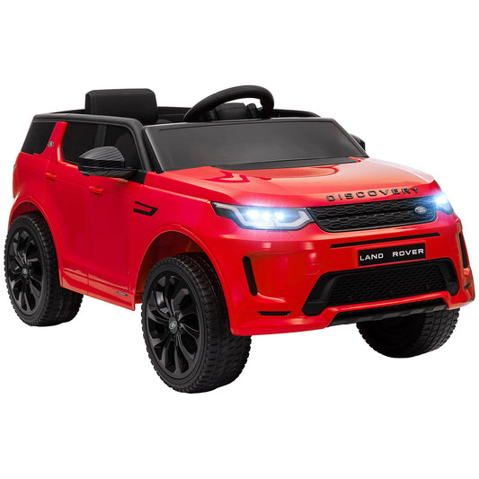 Electric Ride-On Car for Kids Licensed Land Rover with Headlights, Horn and Belt, 106x65.5x51 cm, Red
