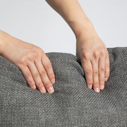 3 Seater Fabric Sofa with Padded Cushions and Linen Effect Upholstery, 237x94x102cm, Grey