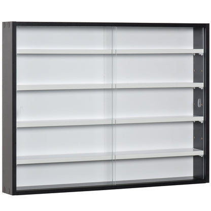 Display Wall Unit with adjustable shelves - Black White