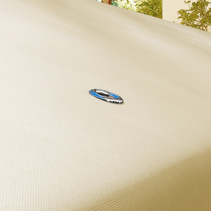 Replacement Canopy for Garden Gazebo 3x3m with 2-Tier Roof in Beige Polyester