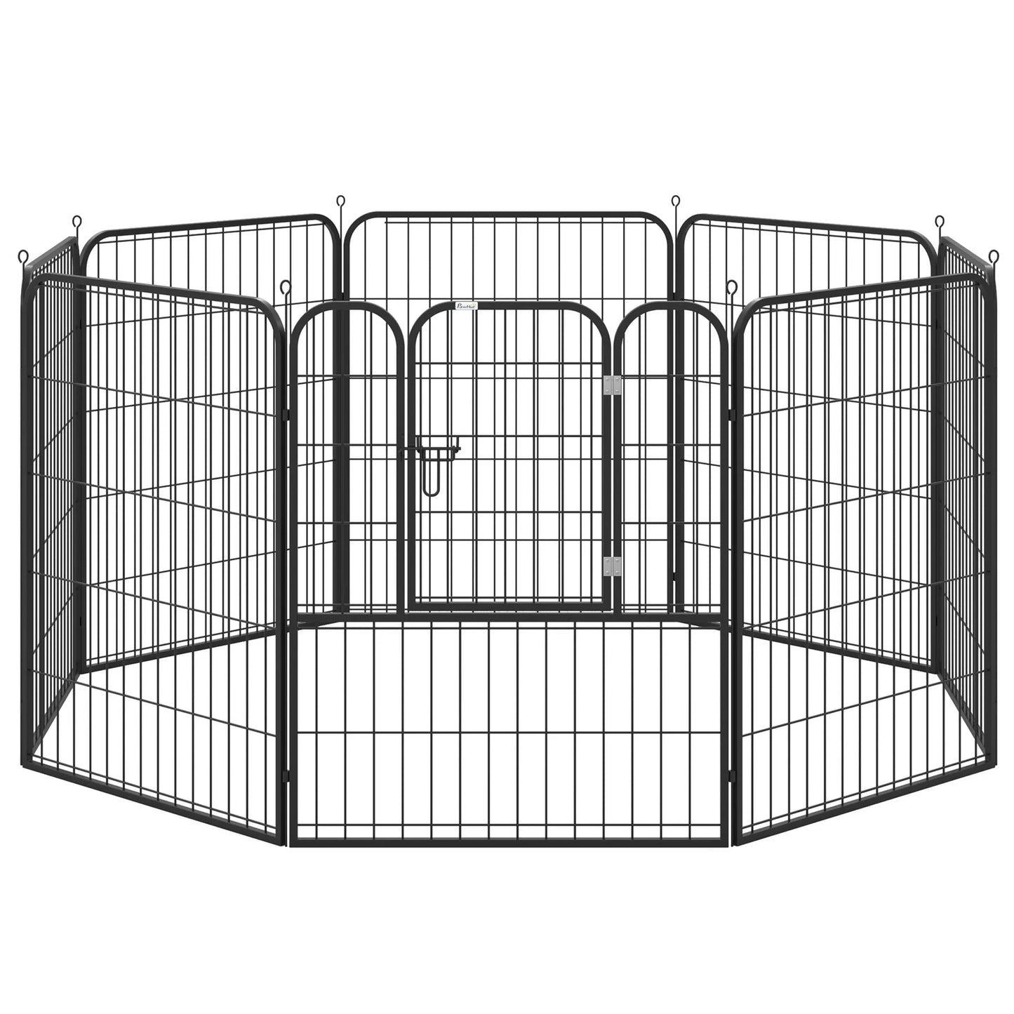 Modular Metal Dog Playpen with 8 Panels for Indoor & Outdoor Use – 80 × 100 cm