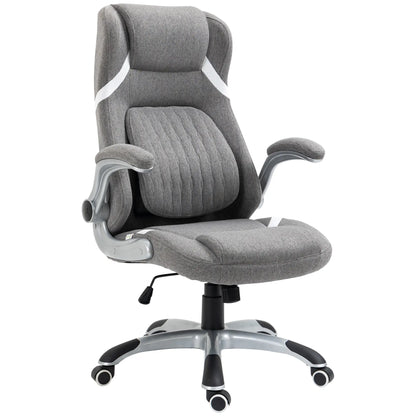 Breathable Fabric and Steel Reclining Office Chair with Adjustable Height, 68x76x109-117 cm
