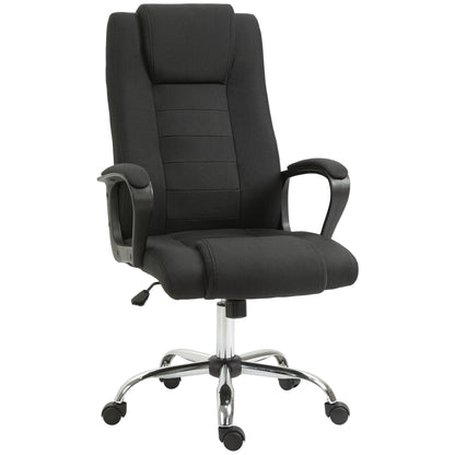 Ergonomic Office Chair, Rocking and Padded with Adjustable Height, 62x76x110-119 cm, Black