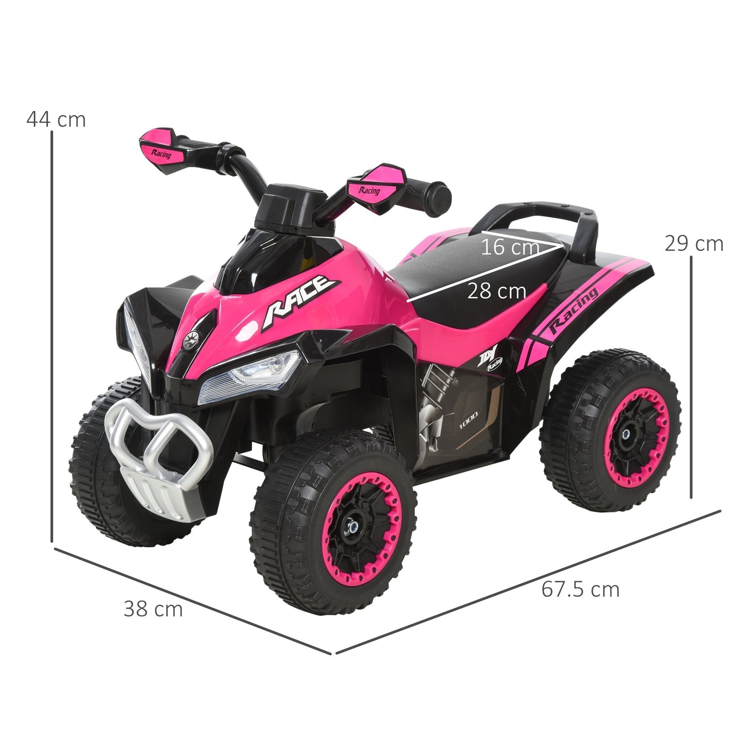 Quad for children riding hard with lights and sounds, 18-36 months