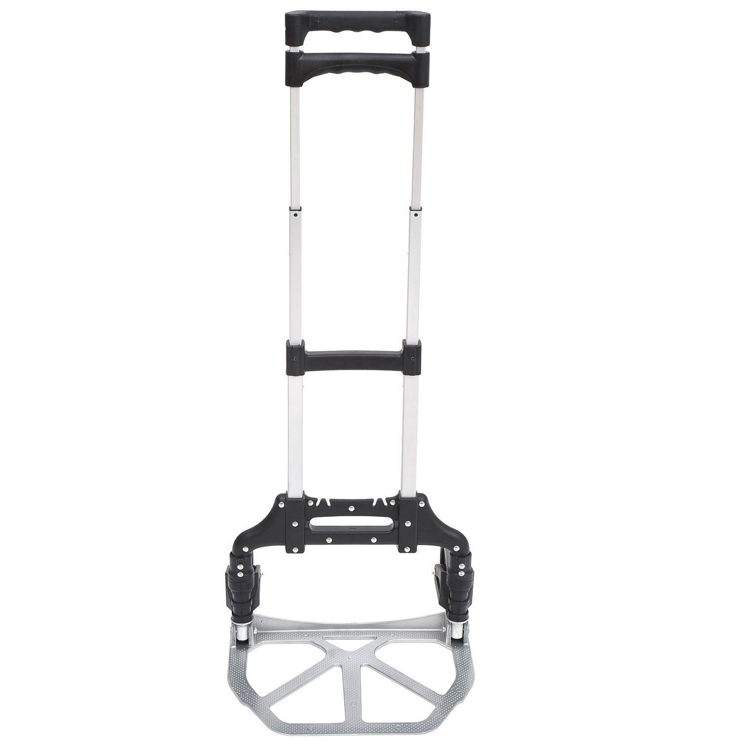 Folding Luggage Cart Max 70kg with Telescopic Handles and Adjustable Height, 41x38.5x100 cm, Silver