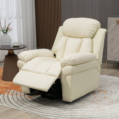 Electric Lift Recliner Chair with Thick Padding and Remote Control, 96x93x105cm, Cream