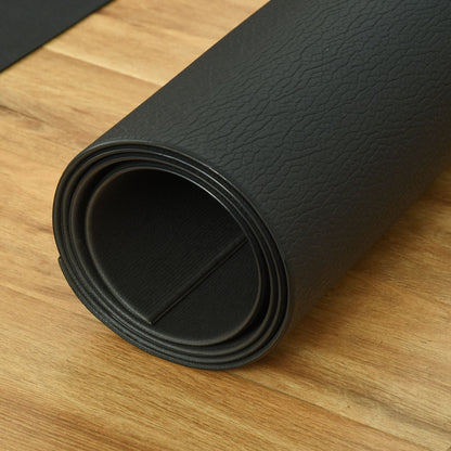 Shock Absorbing Gym Mat for Treadmills and Exercise Bikes, Non-Slip PVC Fitness Mat, 180x90cm, Black