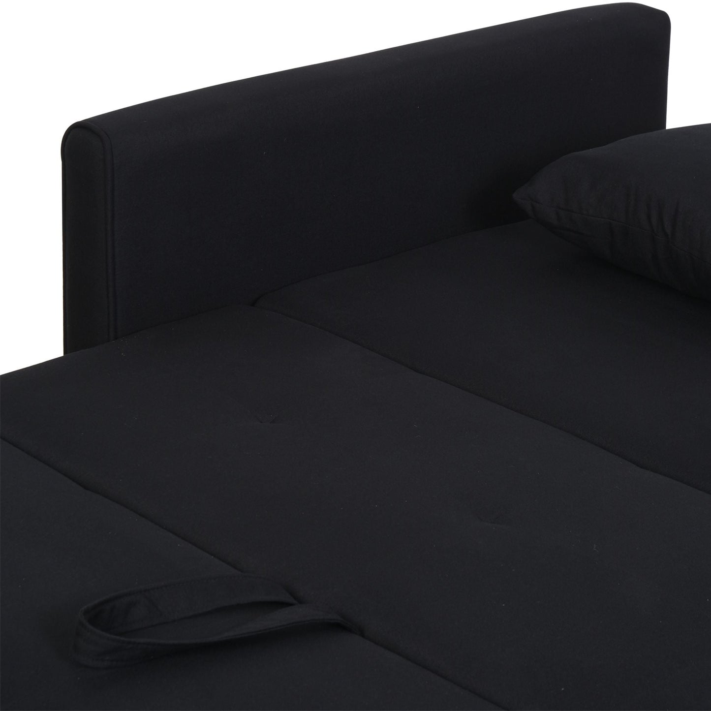 2 Seater Sofa Bed with Storage Space for Living Room and Bedroom, in Polycotton and Foam Rubber, Grey