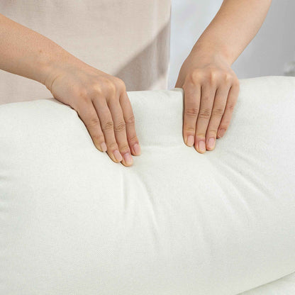Reclining Chair 135° max in Linen Effect Fabric, Foam, Steel and Wood, 73x86x100 cm, Cream White