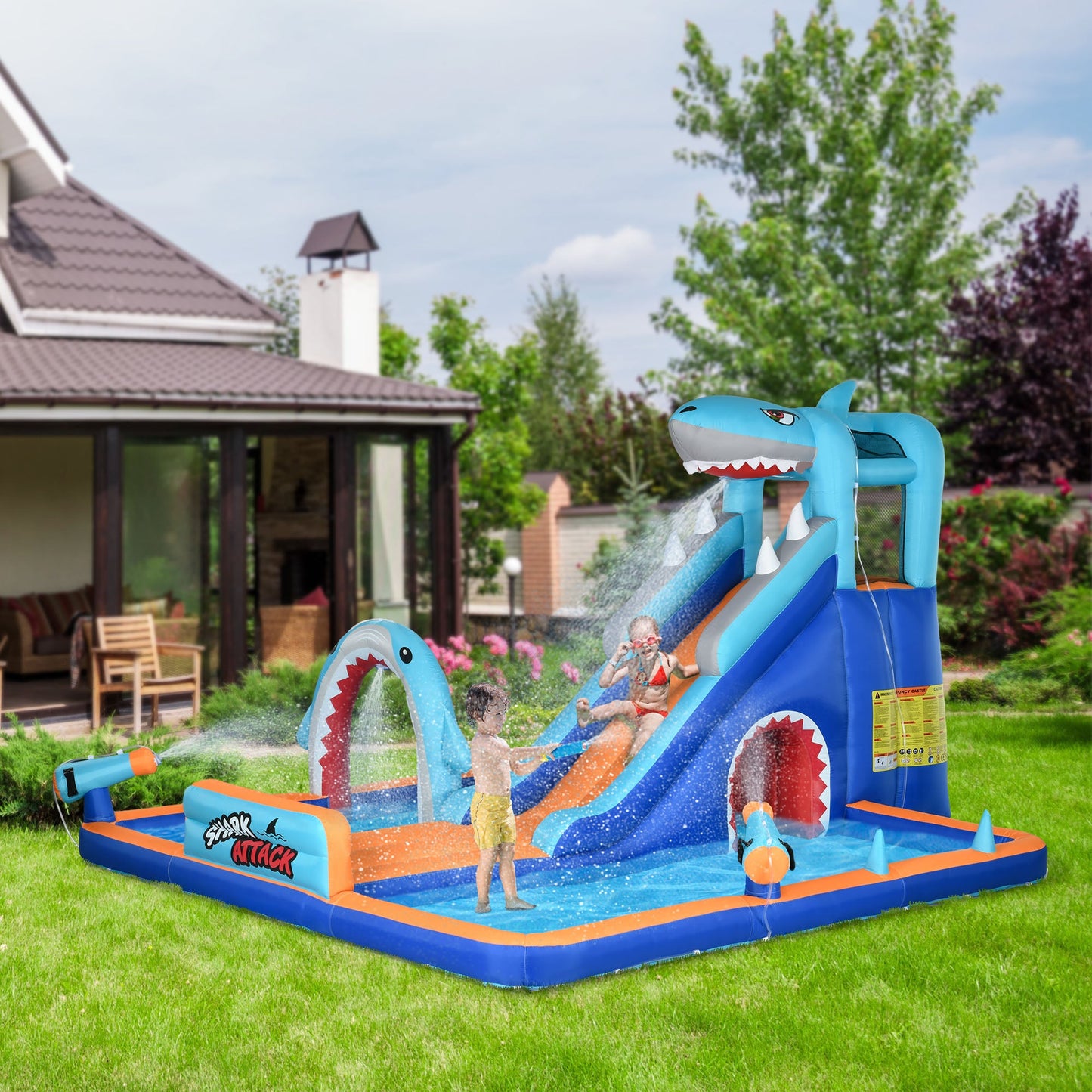 Exciting Bouncy Castle with Inflator, Slide, Pool, and Climbing Wall - Perfect for Children 3-8 Years