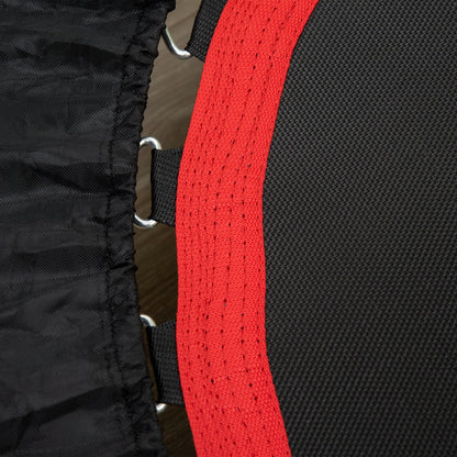 Mini Fitness Trampoline Ø102 cm with Adjustable Handlebar, Foldable Elastic Trampoline, Black
