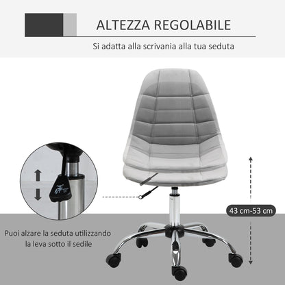 WINTERS | Grey Swivel Chair for Bedroom or Office - Ergonomic Chair