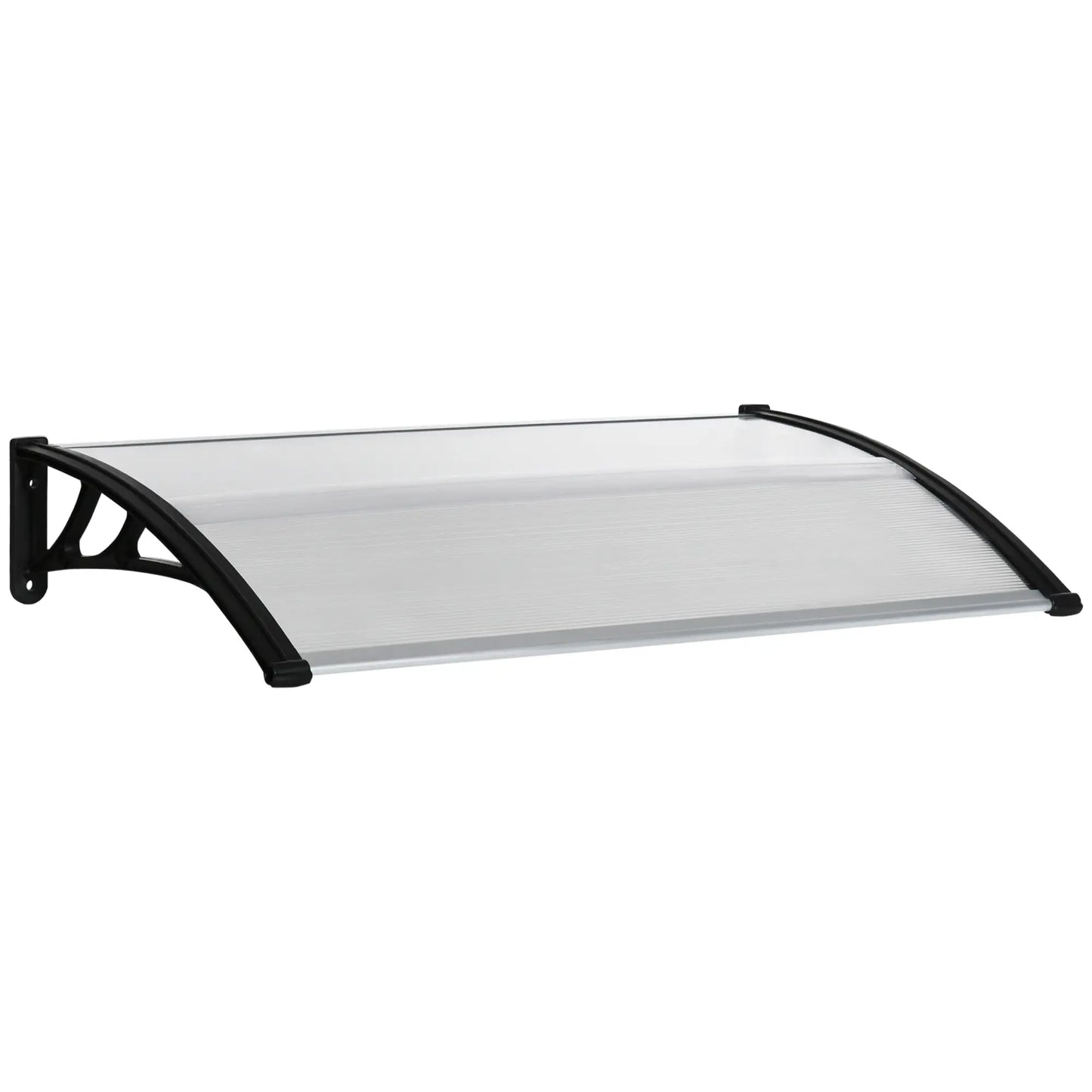 Outdoor Canopy for Windows and Doors, in Polycarbonate and Aluminum, 110x60x18cm - Transparent