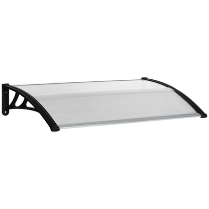 Outdoor Canopy for Windows and Doors, in Polycarbonate and Aluminum, 110x60x18cm - Transparent