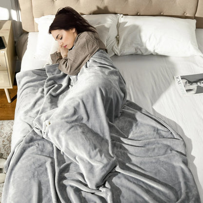 Flannel Blanket in Grey