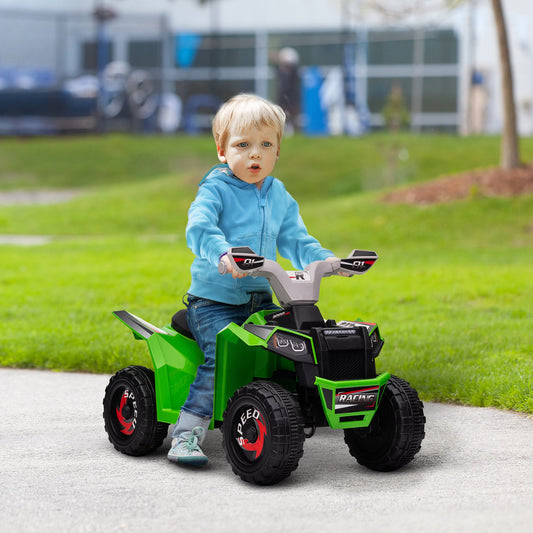 Quad for Children 18-36 Months in PP and Metal, Max Speed 2.5 km/h, 70x41.5x48.5 cm, Green Grey and Black