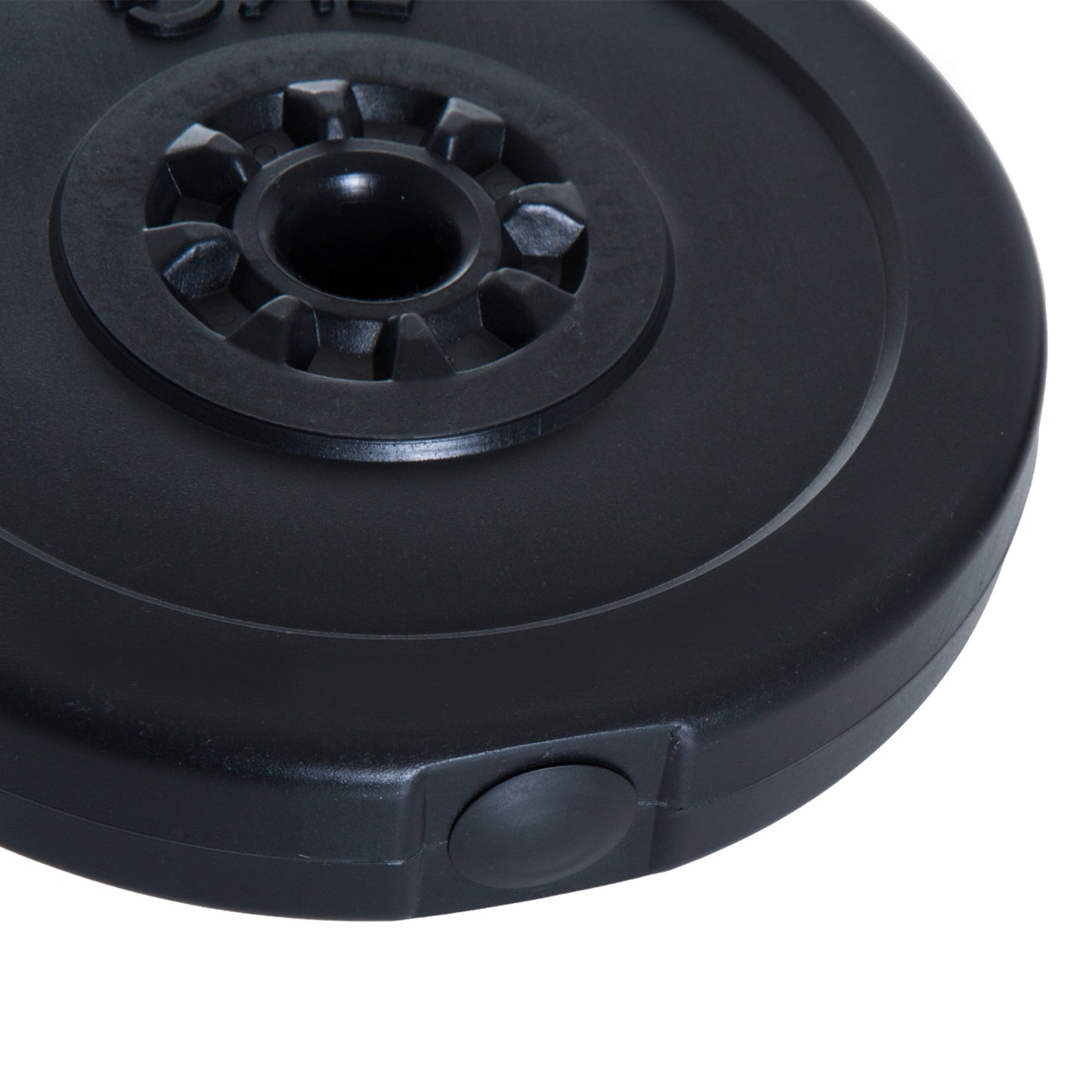 Set of 4 Weight Plates for Barbell and Dumbbells Total Weight 30kg, 2x5kg and 2x10kg, Black