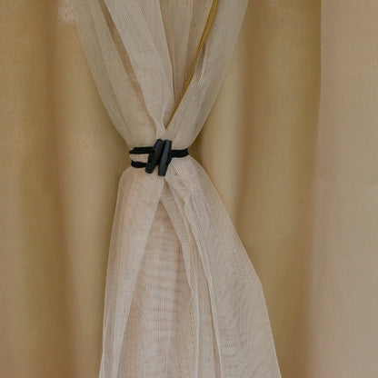 Garden Event Gazebo  3x3m metal with mosquito net and 2 levels in khaki polyester levels