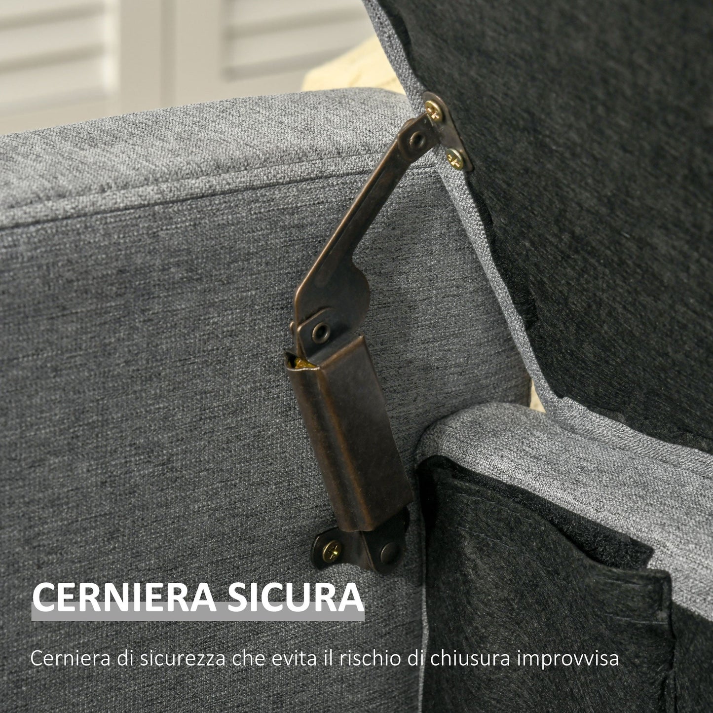 Fabric Bedside Bench with Storage Compartment, 120x50x44cm - Grey