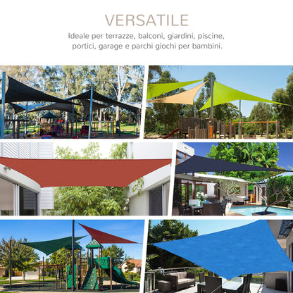 3x3x3m HDPE Triangle Sun Shade Sail for Outdoor Spaces, Cream/Ivory White