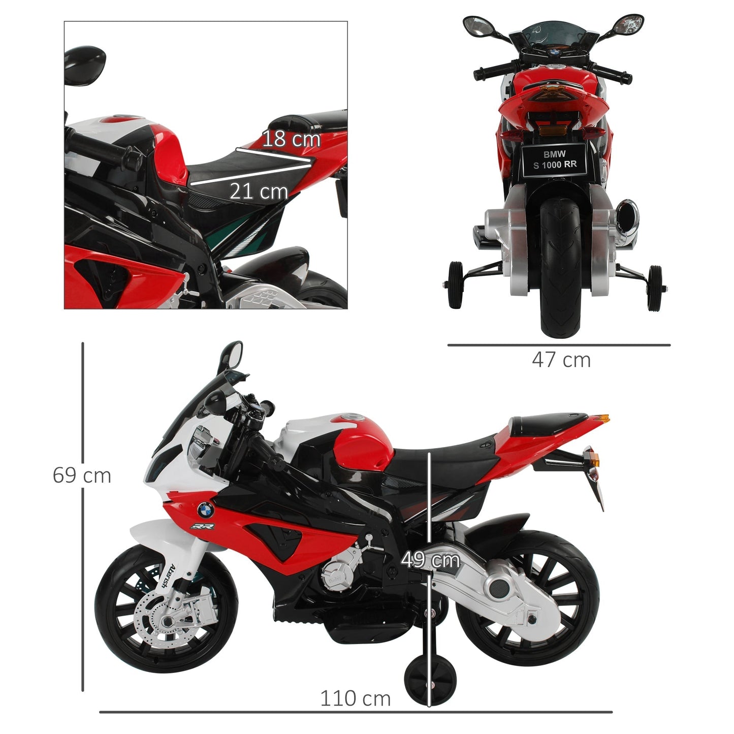 RED BMW | Motorcycle for Children 12V