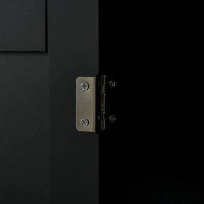 VERA | Wooden Kitchen Trolley with 2 Drawers, 3 Door Cabinet and 4 Wheels, 121x46x91cm, Black