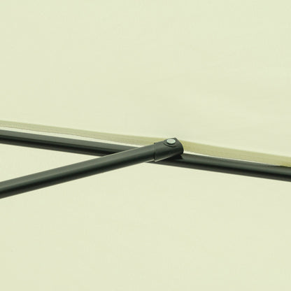 Garden and Terrace Umbrella Ø2.7x2.5 m Round with Tilting Head and UV 50+ Resistant, Beige