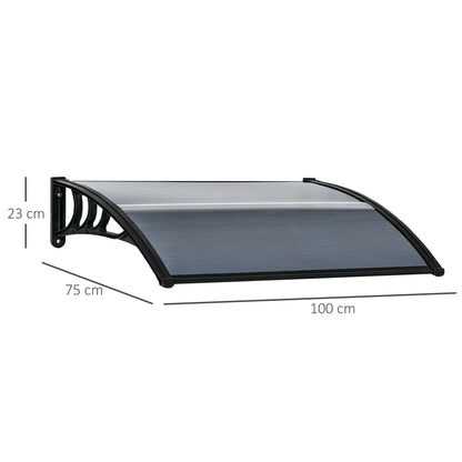 100x80cm Anti-UV Polycarbonate Outdoor Canopy for Doors and Windows