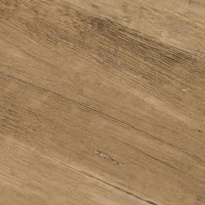 Industrial Style Double Desk with Shelves and Monitor Shelf, Space-Saving Bookshelf Desk for Office and Study in Metal and MDF, 200x53x100cm, Black Brown