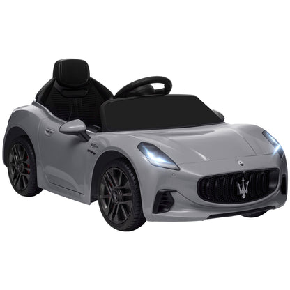 12V Maserati Gran Turismo Folgore Children's Car with Remote Control, Age 3-5 Years, Grey