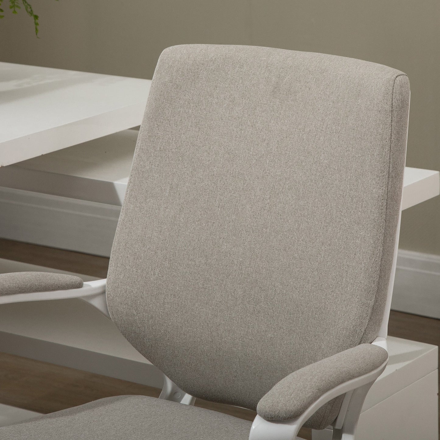 Ergonomic Office Chair with Adjustable Height and Rocking Function, 62x69x92-100cm, Beige