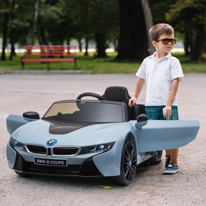 Electric Ride-On Car for Children 3-8 Years Licensed BMW I8 Coupe with Remote Control and 2 Doors, 115x72. 5x46 cm, Blue