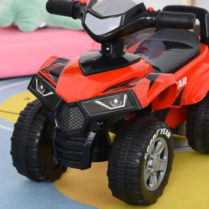 GOODYEAR Licensed Quad Bike Toy for Children 18-36 Months with Realistic Lights and Sounds, Red and Black, 60x31x42cm