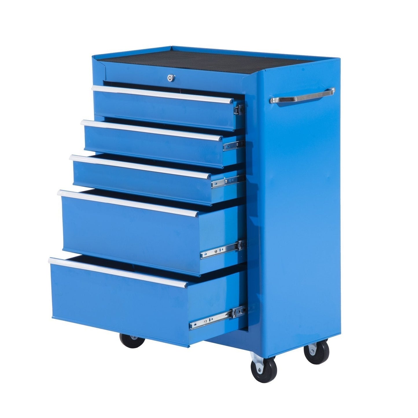 Tool Trolley Equipment Storage with Drawer Blue 61.5 x 33 x 82.5cm